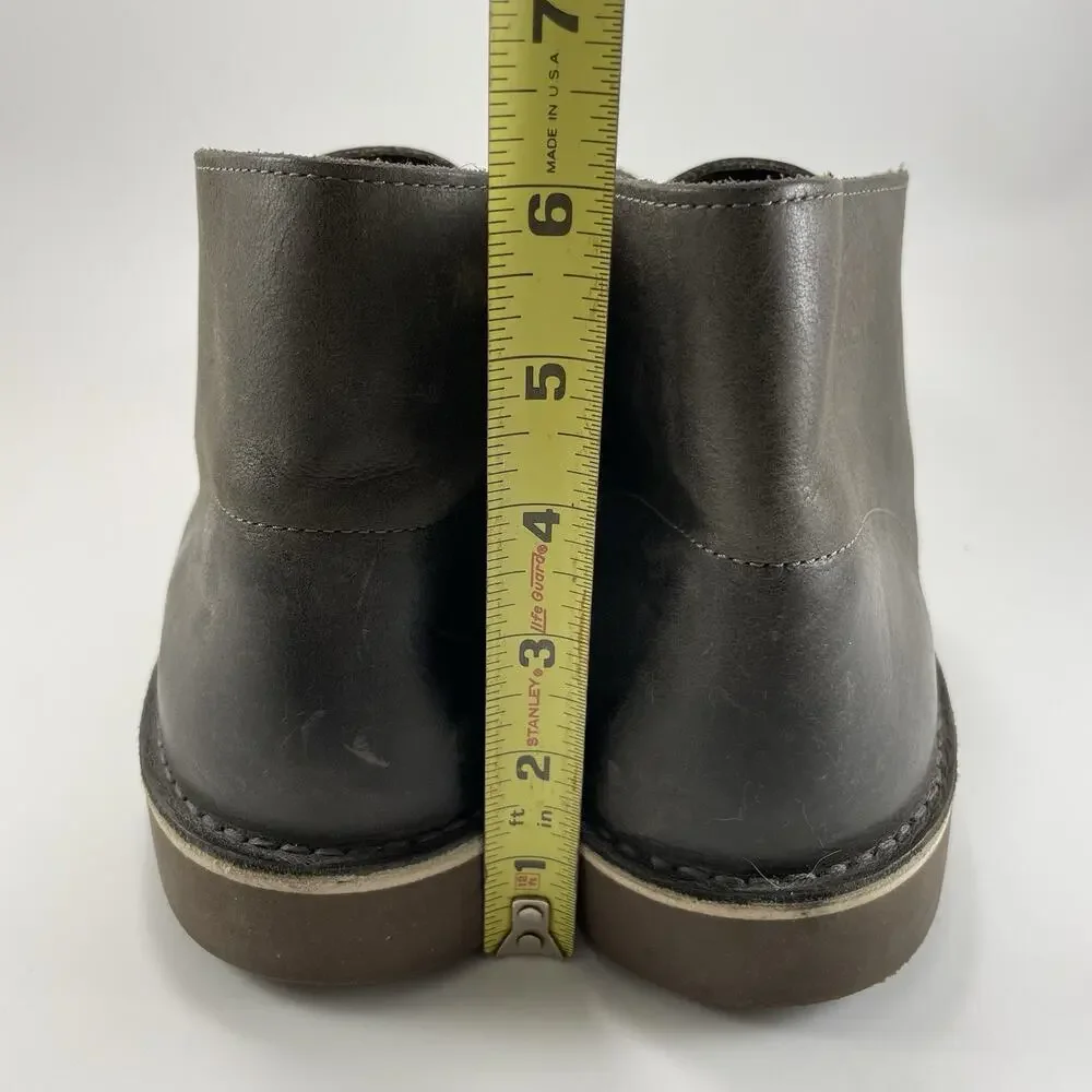 Clarks Bushacre 2 Gray Distressed Leather Chukka Boot Men's Size 11.5 Brown